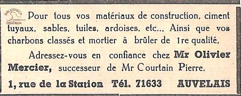 Auvelais : Olivier MERCIER (matériaux de construction)