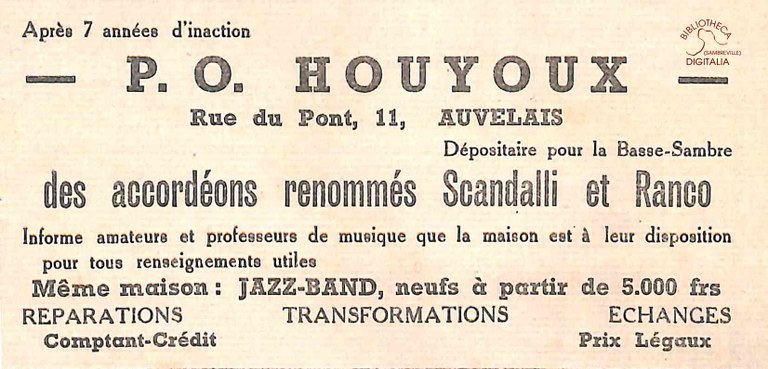 Auvelais : P. O. HOUYOUX