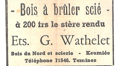 Keumiée : Ets G. WATHELET