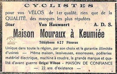 Keumiée : Maison MOURAUX (Vélos de 1ère qualité)