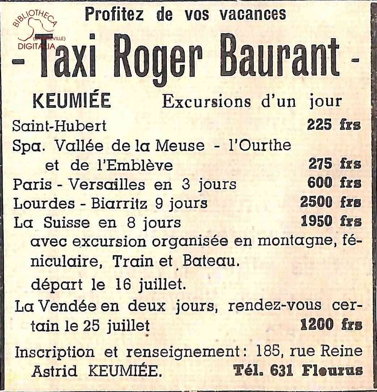 Keumiée : Taxi Roger BAURANT