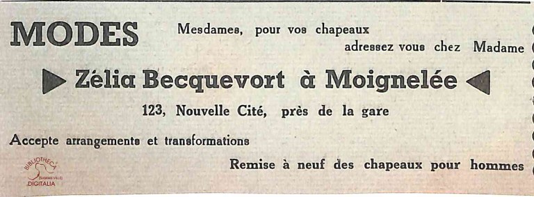 Moignelée : Modes : Zélia BECQUEVORT