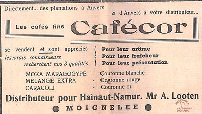 Moignelée : distributeur de cafés fins les  Mr. A. LOOTEN