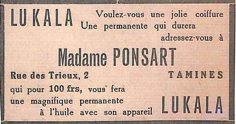 Tamines : chez Madame PONSART