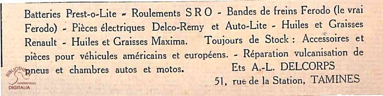 Tamines : Ets. A.-L. DELCORPS