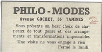 Tamines : magasin "Philo - Modes"
