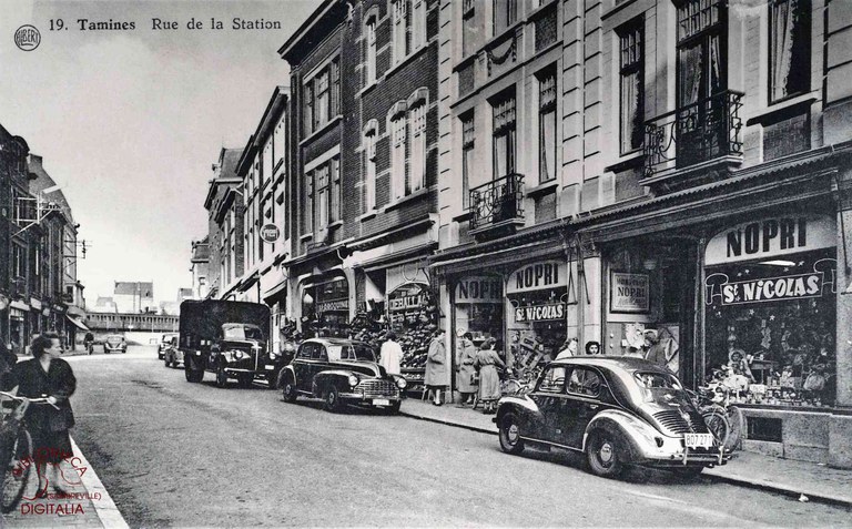 Tamines : Rue de la Station avec le  Nopri