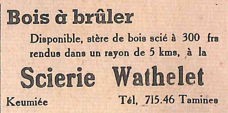 Tamines : Scierie WATHELET