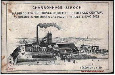 Affiche publicitaire du Charbonnage Saint Roch