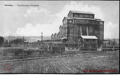 Auvelais : Charbonnage Sainte Elisabeth. Usine de triage et de fabrication de boulets
