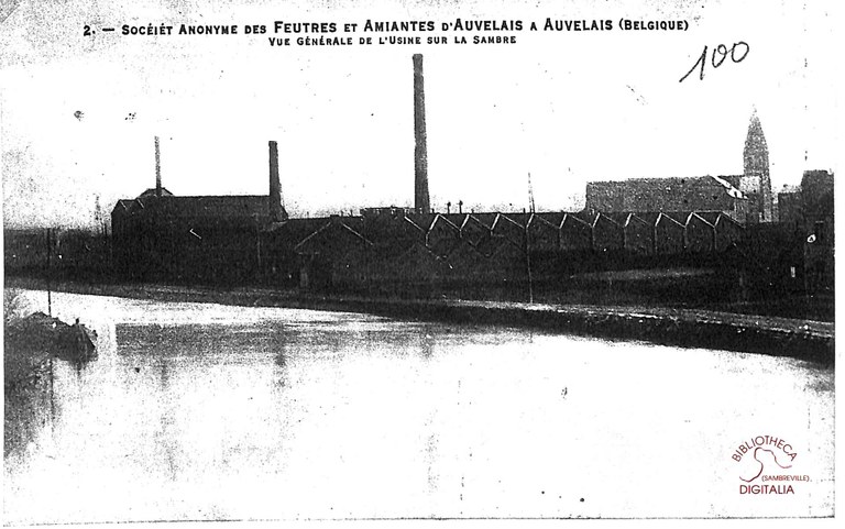 Auvelais : Société Anonyme des Feutres et Amiantes d'Auvelais. Vue générale