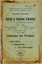 Catalogue des produits en feutres, amiantes et calorifuges de la Société anonyme des feutres et amiantes d'Auvelais