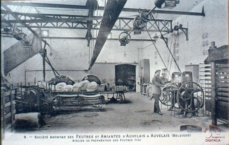 Feutrerie atelier de préparation des feutres fins