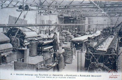 Feutrerie :Vue d'une partie de la filature d'amiante
