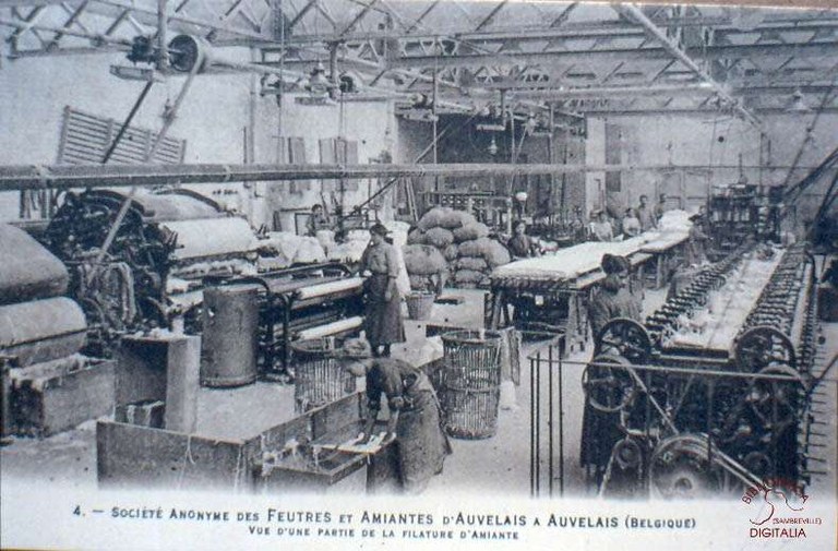 Feutrerie :Vue d'une partie de la filature d'amiante