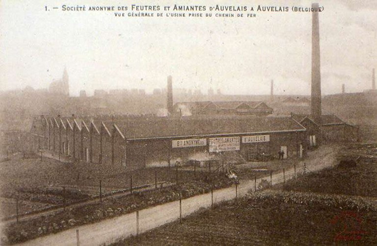 Feutrerie : vue générale de l'usine prise du chemin de fer