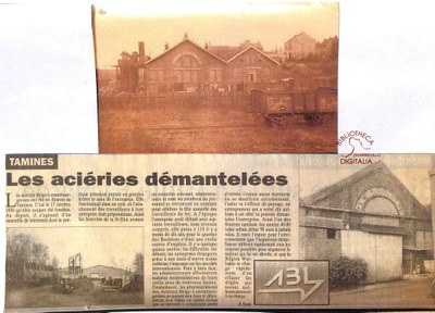 Tamines : les aciéries Belgo-Luxembourgeoises ABL