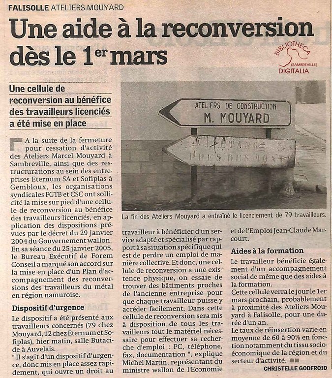 Falisolle : Ateliers Marcel MOUYARD