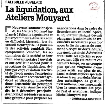 Falisolle : Ateliers Marcel MOUYARD