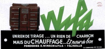 Falisolle : fonderies E. WINSON & fils. Petite publicité