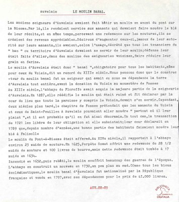 Auvelais : le moulin banal