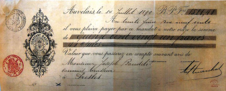 Auvelais : Société anonyme Moulins d'Auvelais : mandat