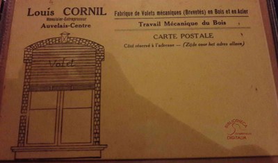 Auvelais : Louis CORNIL : fabricant de volets