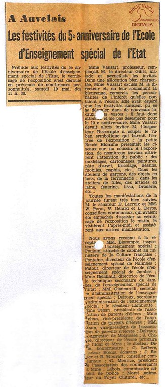 Auvelais : cité scolaire du Bosquet.