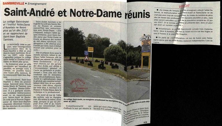 Auvelais : Saint-André et Notre-Dame réunis