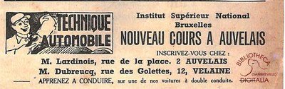 Cours de technique automobile à Auvelais
