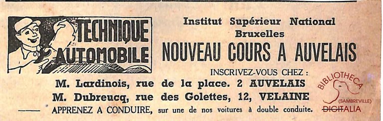 Cours de technique automobile à Auvelais