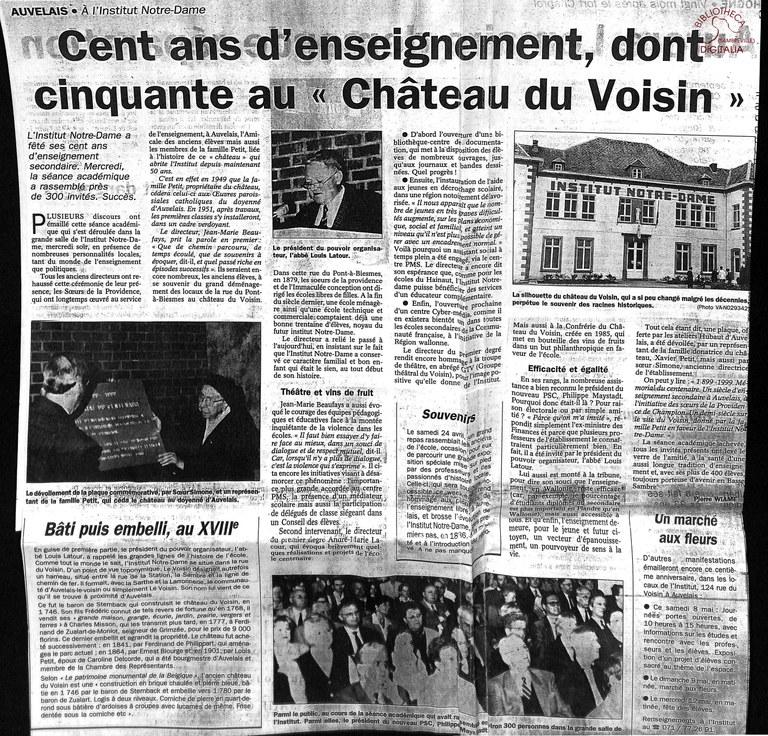 Auvelais : L'Institut Notre-Dame.