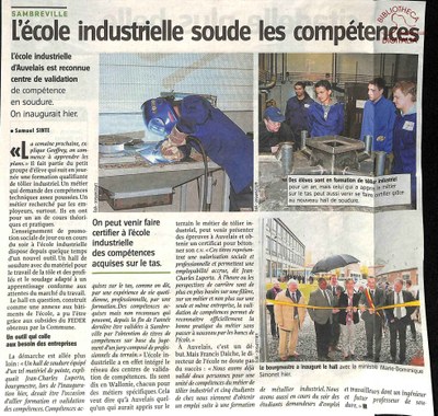 Auvelais : l'école industrielle soude les compténces