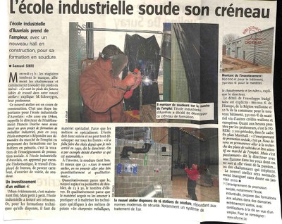 Auvelais : l'école industrielle soude son créneau