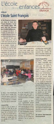 Auvelais : l'école Saint François. L'école enfances
