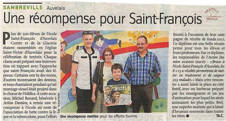 Auvelais : l'école Saint-François.