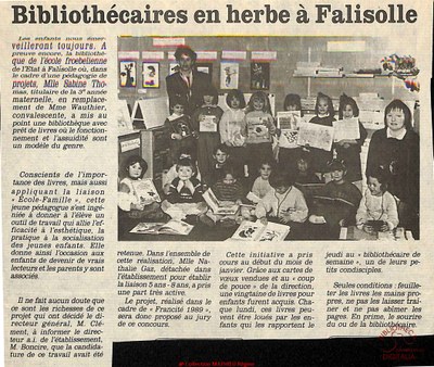 Bibliothécaires en herbe à Falisolle