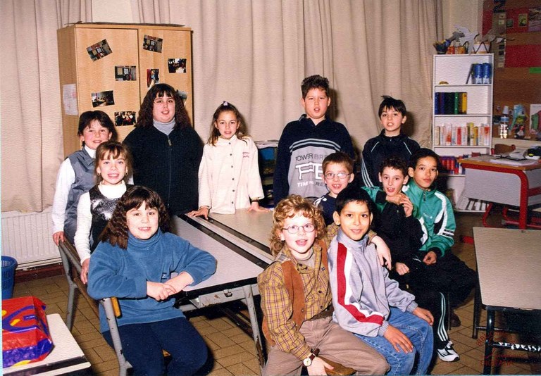 Keumiée : école communale. Classe de Mme Marie-Aline