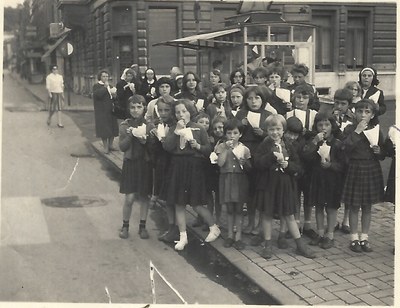 Auvelais : école Saint Catherine. Classe à Andenne