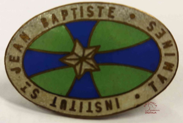 Tamines : Institut Saint Jean-Baptiste : insigne métallique émaillé
