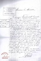 Courrier de l'Indicateur général du Ministère de la Guerre au Ministre concernant le cas du Capitaine FERNEMONT, sollicitant un congé sans solde en attendant sa réforme, daté du 17 septembre 1919