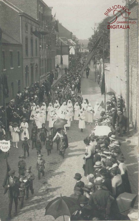 Cérémonie patriotique du 7 septembre 1919 en l'honneur des combattants d'Auvelais.