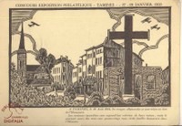 Gravure réalisée pour le Concours Exposition Philatélique - Tamines - - 27 -28 janvier 1935