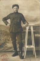 Portrait du Caporal Nestor DURVIAUX de l'armée Belge en campagne