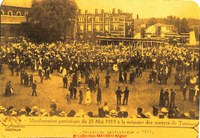Tamines : manifestation patriotique du 25 mai 1919 à la mémoire des martyrs de Tamines