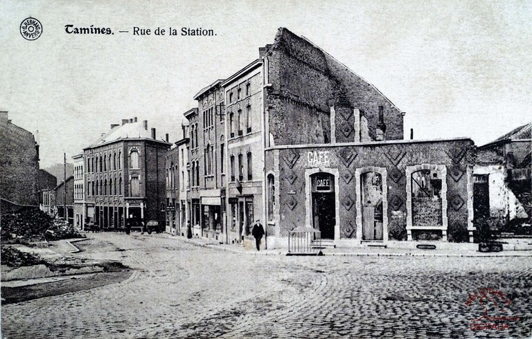 Tamines rue de la Station après août 1914
