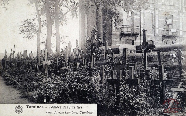 Tamines tombes de fusillés (Place Saint Martin)