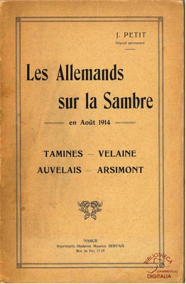 Les Allemands sur la Sambre en août 1914, Tamines-Velaine-Auvelais-Arsimont