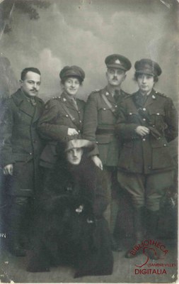Soldats alliés canadiens en garnison à Auvelais en 1918-1919