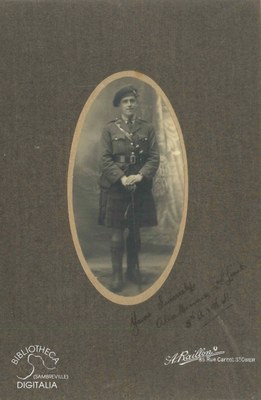Portrait du second Lieutenant écossais Alex BENNIE